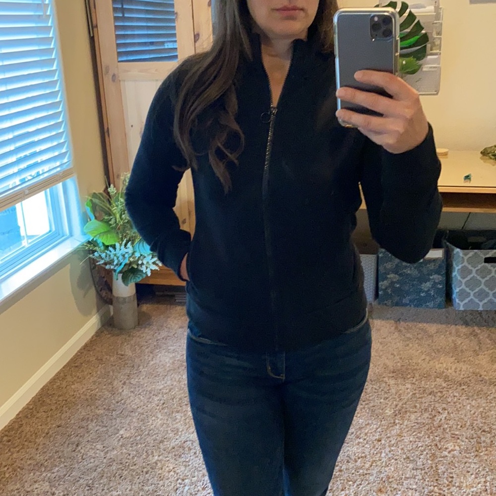 NWT A New Day black zip up sweater Small